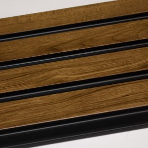 Panel listado efecto madera negro/marrón Negro/marrón
